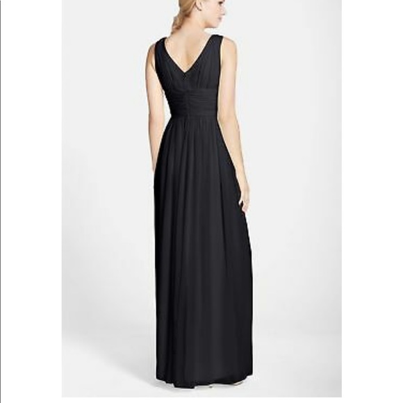 Donna Morgan Julie black long chiffon gown - Picture 3 of 7